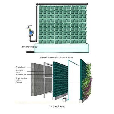 HDPE PP искусственный гидропонный висячий цветочный горшок для озеленения современный пластик