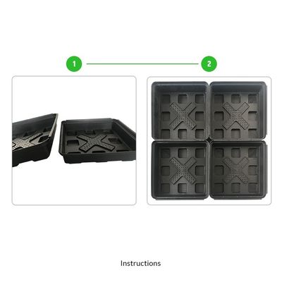Квадратная форма Hdpe растение поднос крыша Терраса садовый горшок плантатор для наружных расширителей наборов