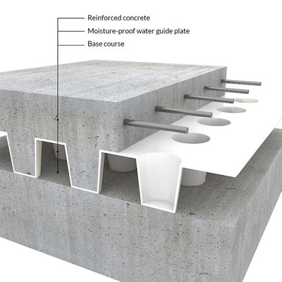 Модульная система зеленой крыши Hdpe с дренажной сеткой с глубинной мембраной