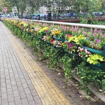 Самоводные регулируемые перила пластиковые подвесные цветочные горшки Рельсовые плантаторы